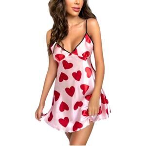 Lingerie Chemise Romatic Flirty Hearts Sz Medium wedding special occasion